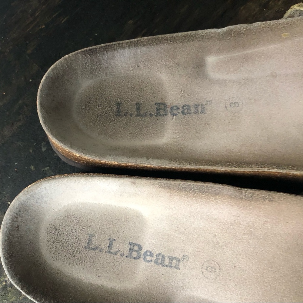 LL Bean Arizona Sandals Stone Birko-Flor Nubuck Slip On Sandals Select Size 8 - Picture 13 of 15